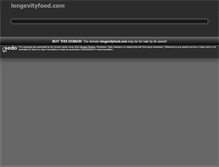 Tablet Screenshot of longevityfood.com